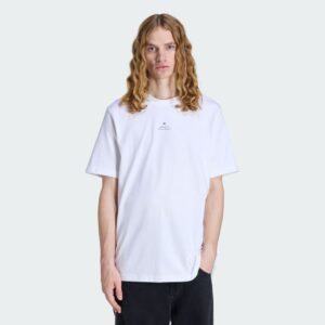 micro logo tee white