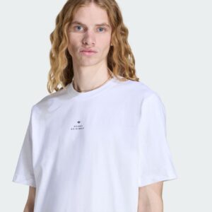 micro logo tee white