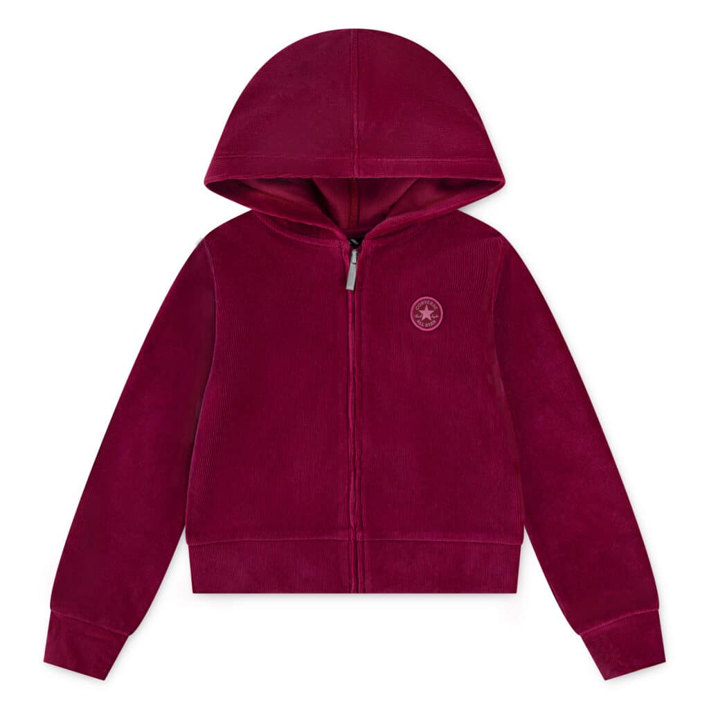 3ch402 rau ribbed velour full zip